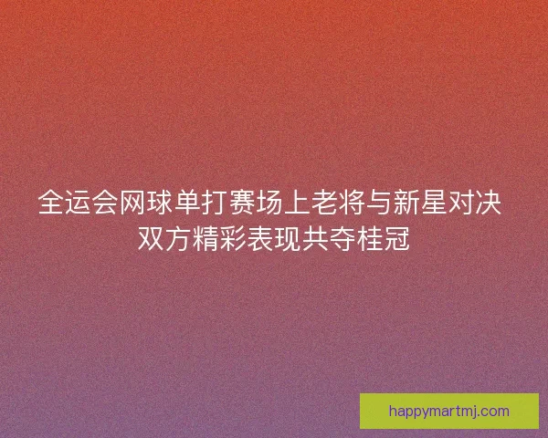 全运会网球单打赛场上老将与新星对决 双方精彩表现共夺桂冠
